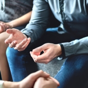 couple in a counseling or mediation session