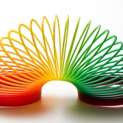 rainbow colored slinky toy